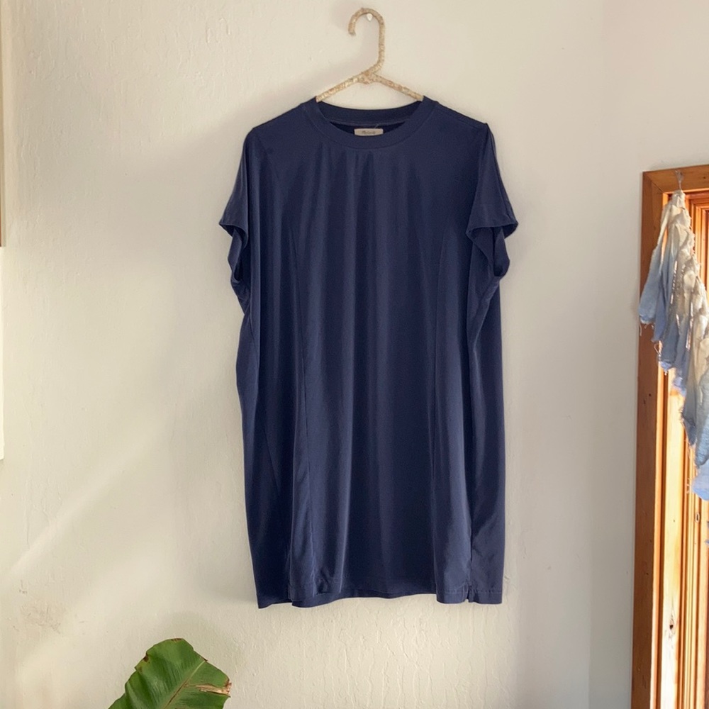 Madewell Easy Navy T-shirt Shift Dress